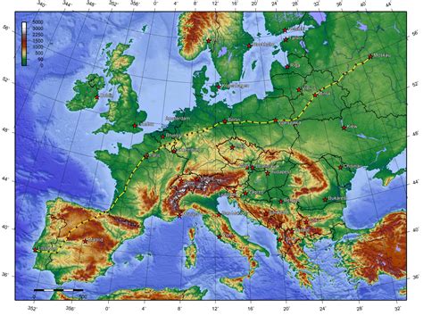 Topographic Map Of Europe Gambaran
