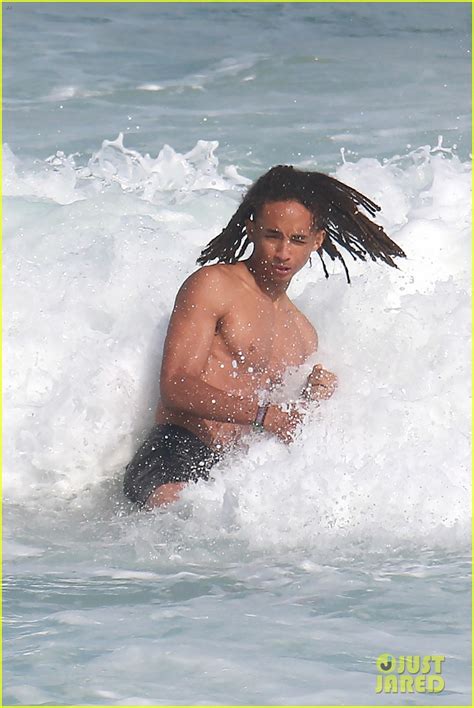 Jaden Smith Wears Just His Calvins For A Dip At The Beach Photo