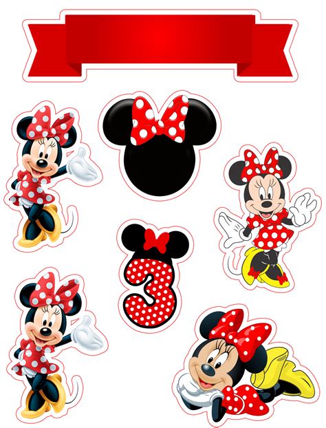 Topo De Bolo Para Imprimir Minnie Vermelha 172 Minnie Mouse Cake