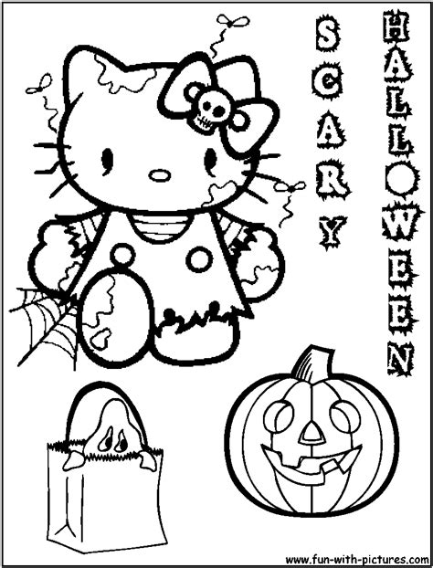 Hello Kitty Halloween Coloring Pages Hello Kitty Forever