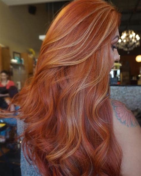 Picture Of Copper Hair With Blonde Highlights