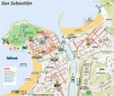 San Sebastián Old Town Map - Ontheworldmap.com
