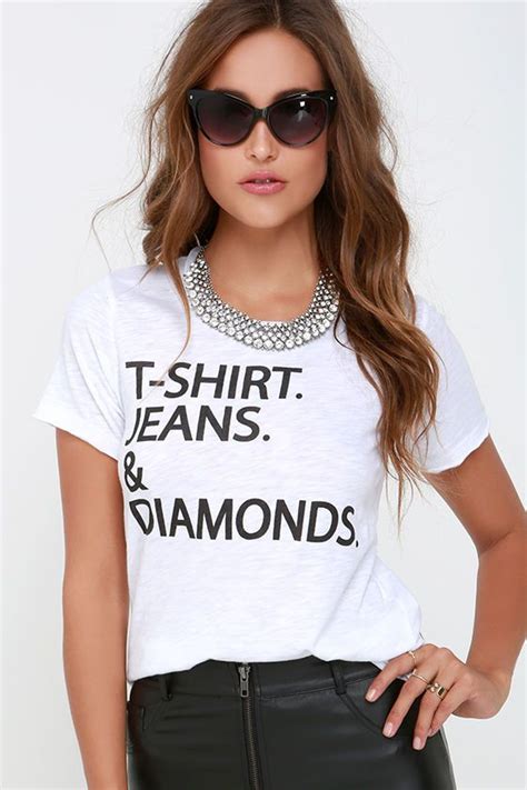 Chaser T Shirt Jeans And Diamonds Ivory Tee T Shirt And Jeans