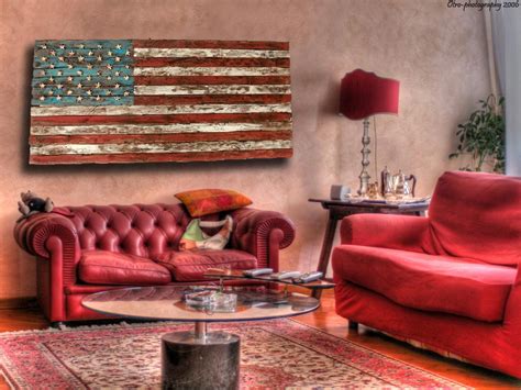 Patriotic home decor is fun, no question about it. American Flag, Weathered Wood, One of a kind, 3D, Wooden ...