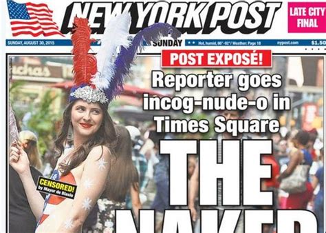 New York Post Reporter Goes Topless For Times Square Story Complex