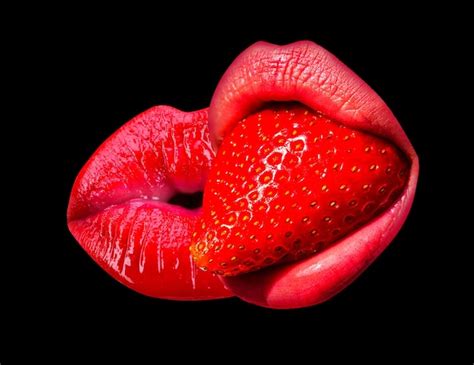 Premium Photo Sexy Lips Kiss Kissing Mouth Passion Kisses Kissed On Black Background