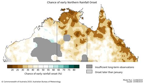 Northern Rainfall Onset Archive Australian Bureau Of Meteorology