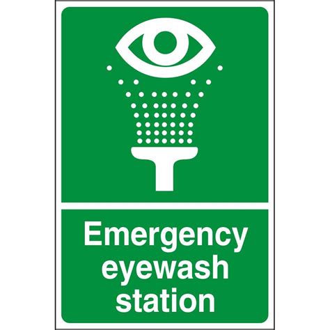 Emergency Eyewash Station Signs Dangerous Goods Safety