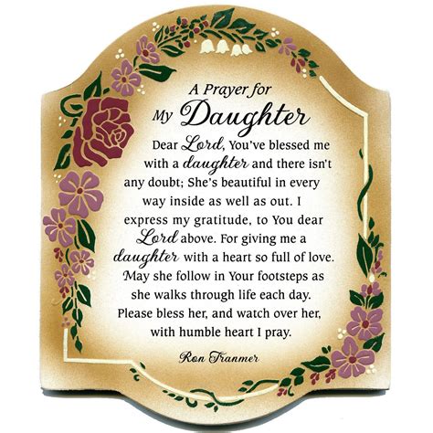 Dexsa Simple Expressions Prayermy Daughter Embossed Wood Textual Plaque Prayers For My