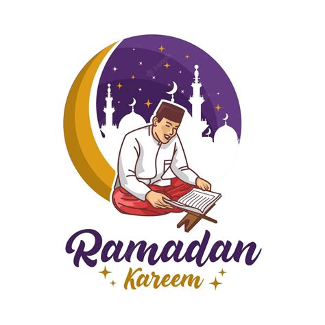 Premium Vector Muslim Man Reading Holy Quran During Ramadan
