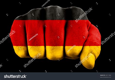 Fist German Flag Isolated On Black Stock Photo 28211986 Shutterstock