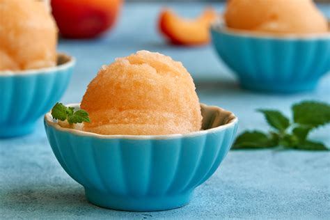 Peach Sorbet Alisons Pantry Delicious Living Blog