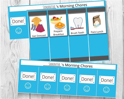 Visual Schedule Toddler Kids Daily Routine Chart Printable