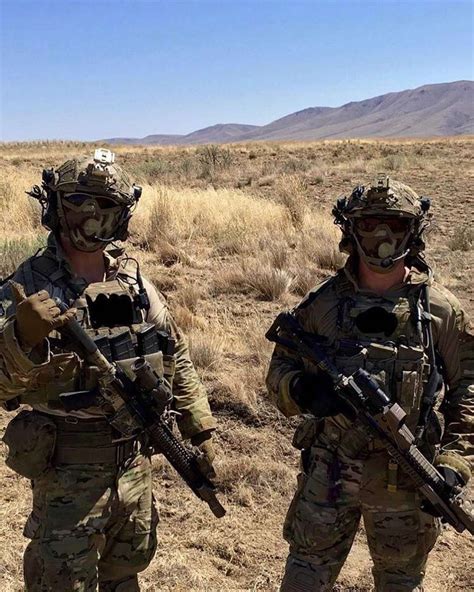 Two Us Army Rangers From The 75th Ranger Regiment During Training C