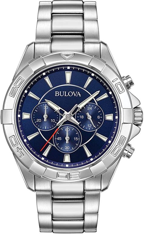 Bulova Mens Chronograph Quartz Watch With Stainless Steel