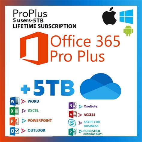 Microsoft Office 365 Professional Plus For 5 Devices Lifetime