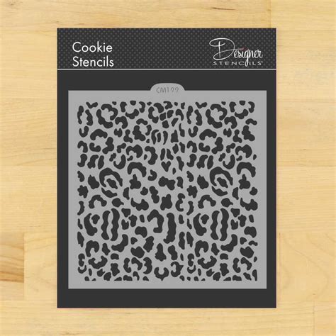 Leopard Skin Cookie And Craft Stencil Cm199 By Designer Stencils