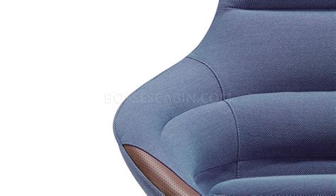High quality vintage white leather revolving chair. D Series Revolving Lounge Chair in Blue Fabric: Boss'sCabin.com