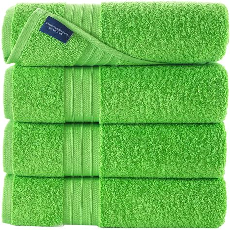 Qute Home Lawn Green Bath Towels Set Of 4 Bosporus Collection Bath