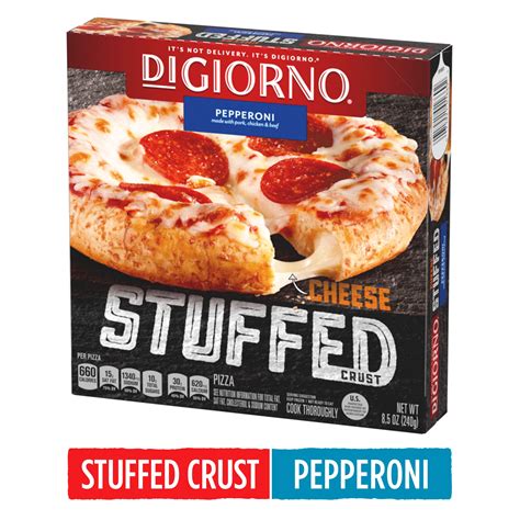 DIGIORNO Pepperoni Frozen Pizza On A Stuffed Crust Personal Pizza 8 5