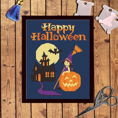Free halloween cross stitch patterns: cute and creepy halloween cross stitch 8 - Sew What, Alicia?