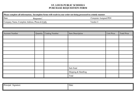 55 Powerful Requisition Form Template Redlinesp