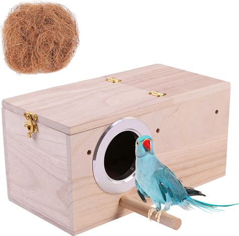 Hand Crafted Large Parakeet Nest Box Budgie Nesting Bird