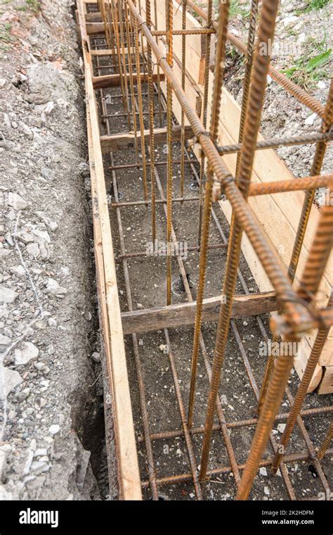 Reinforcement Of The Strip Foundation With Metal Reinforcement In A