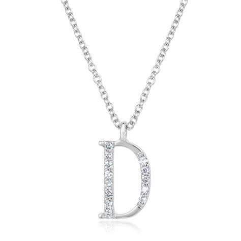 Diamond Initial Necklace D Pravins