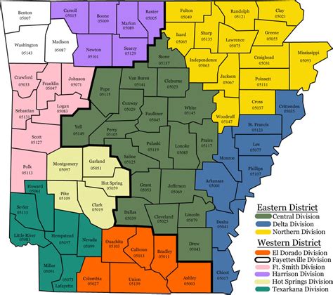 Arkansas County Map And Division Assignment Table