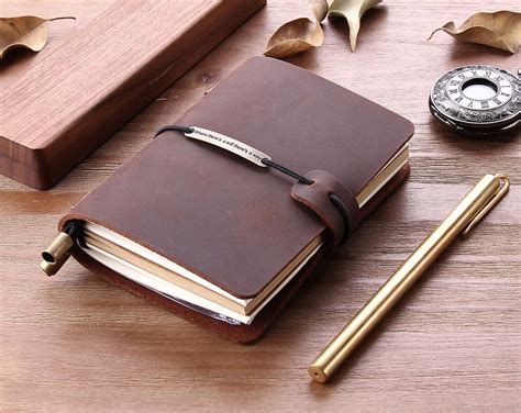 Refillable Leather Travelers Notebook Handcrafted Etsy