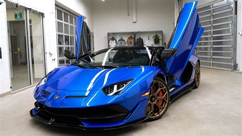 The ULTIMATE BLUE Lamborghini Aventador SVJ Roadster Blu Vathys