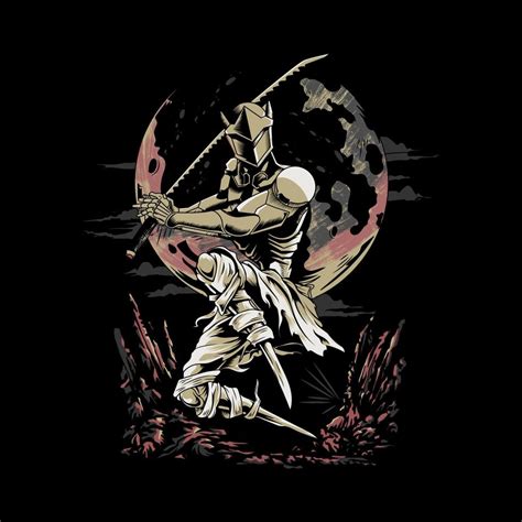Genji Fighting In The Night 10962130 Vector Art At Vecteezy