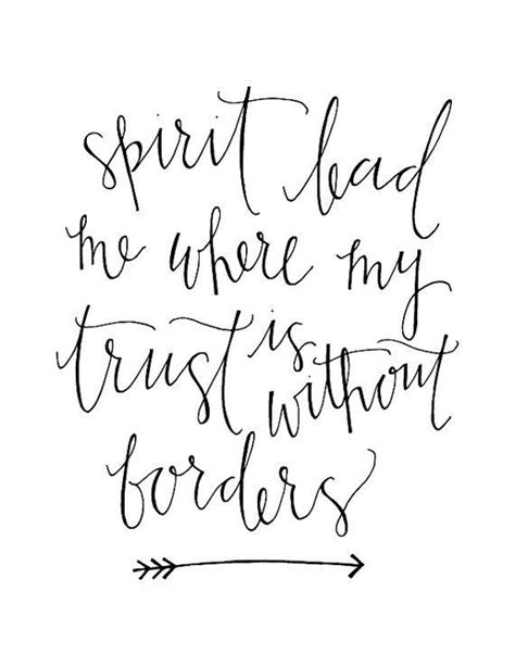 Spirit Lead Me Lettering Hand Lettered Print Quotes