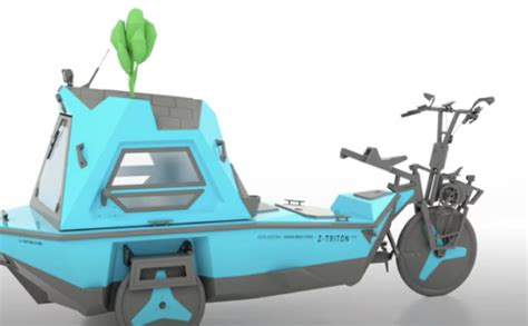Check Out This Amphibious Electric Tricycle And Camper Bicycle