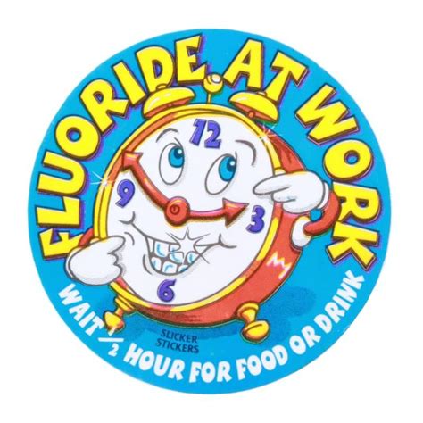 Fluoride At Work Stickers Pkt 100 Qizzle