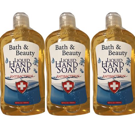 3 Bath And Beauty Liquid Hand Soap Antibacterial Soap 169 Fl Oz Each