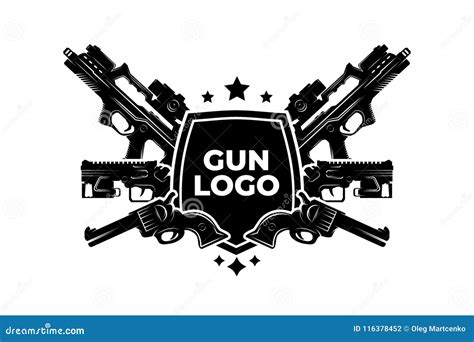 Gun Logo Illustration EPS File Stock Illustration Illustration