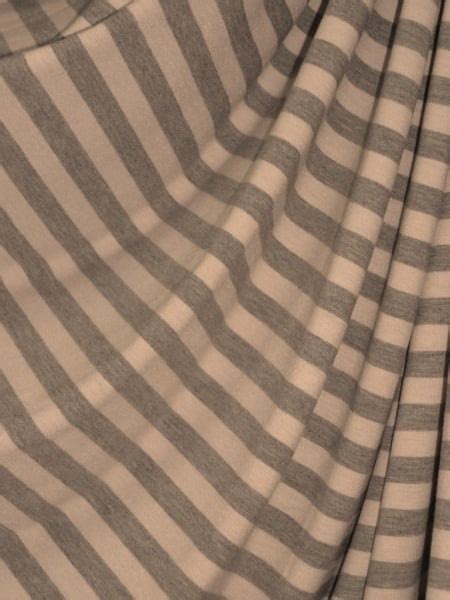 Viscose Cotton Stretch Fabric Nude Grey Stripe Q1152 NDGR