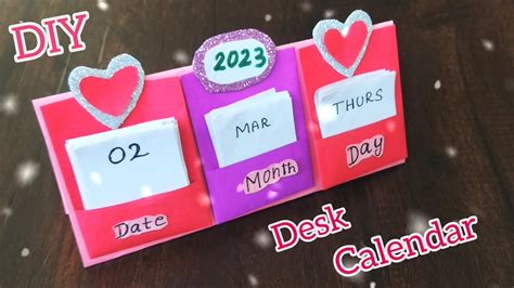 How To Make Desk Calendardiy Mini Calendardesk Calendarcalendar