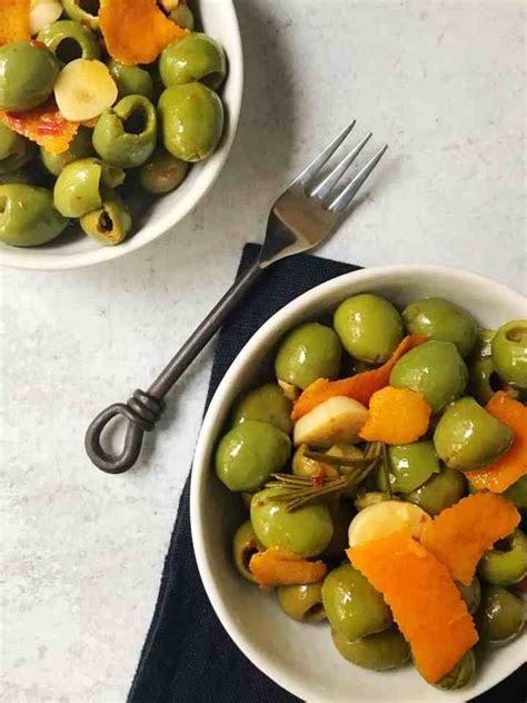 Rosemary Orange And Garlic Marinated Olives My Casual Pantry