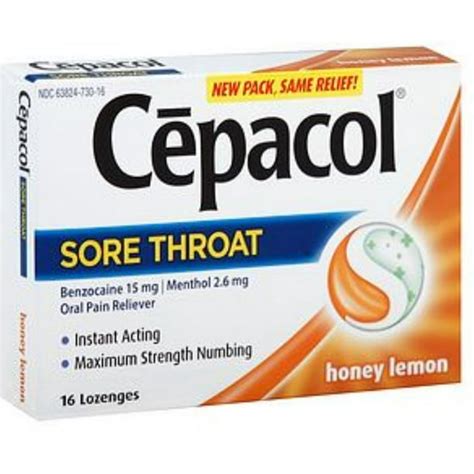 Cepacol Sore Throat Lozenges Honey Lemon 16 Ea Pack Of 3 Walmart