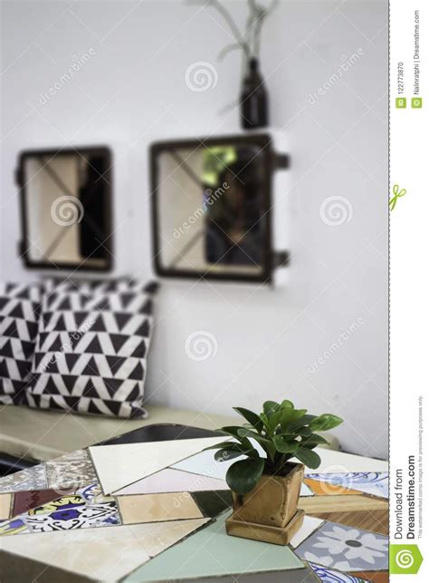 Indy Interior Design In Street Cafe Stock Photo Image Of Decoration