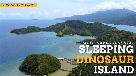 Sleeping Dinosaur Island Cinematic Drone Footage Mati Davao Oriental