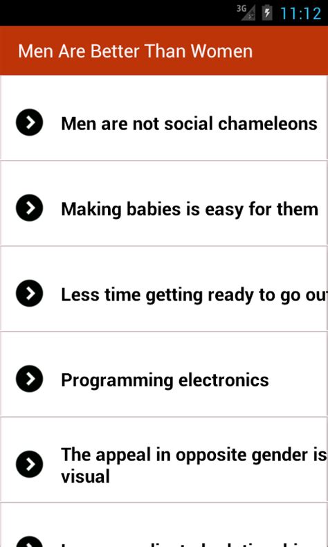 Men Are Better Than Women Uk Apps And Games