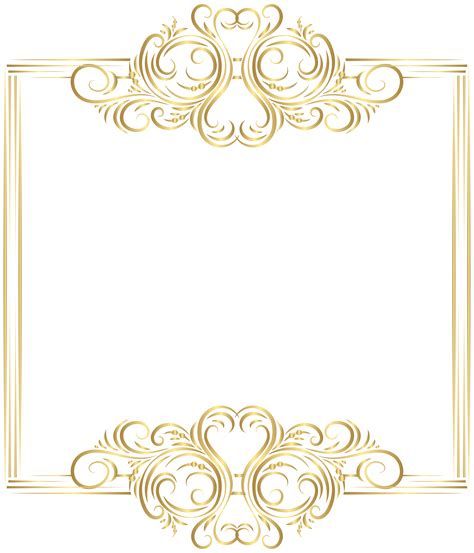 Gold Frame Clip Art Gold Border Frame Deco Transparent Clip Art Image Images And Photos Finder
