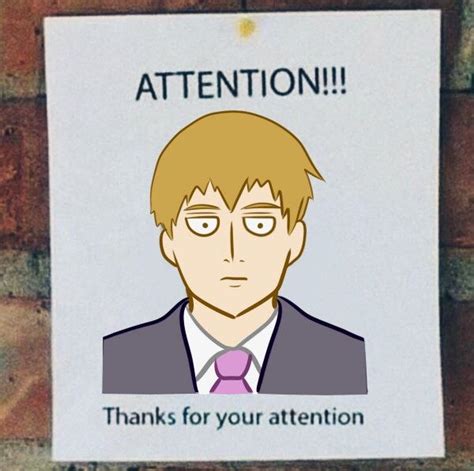 A Sign With An Image Of A Man In A Suit And Tie That Says Attention