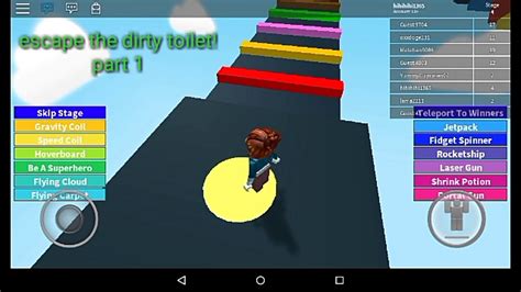 Escape The Dirty Toilet Roblox Obby Part 1 Youtube