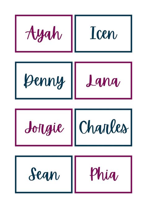 How To Create Printable Name Tags Printable Form Templates And Letter