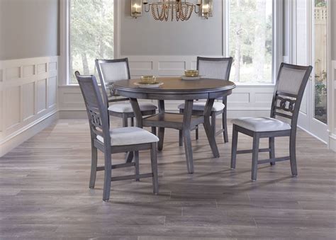 Frequently asked questions dining room sets by ashley furniture homestore from the latest styles of bar furniture to dining room sets, ashley homestore combines the latest trends with technology to give you the very best for your home. Gia Gray Piece Round Dining Room Set from New Classic ...